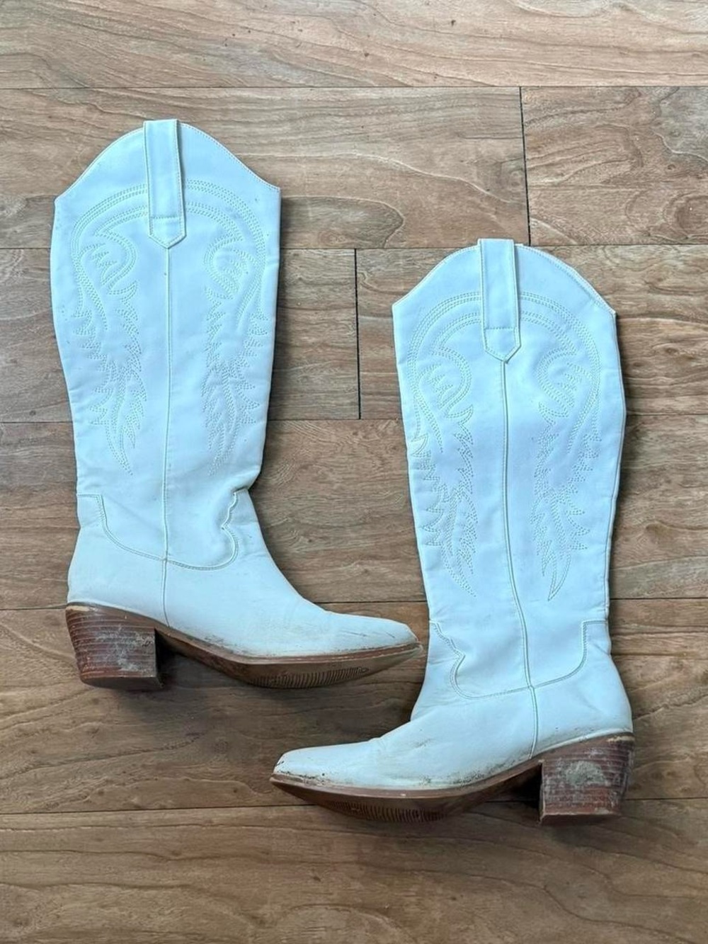 Classic White Western Boots